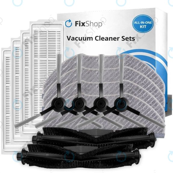 Ersatzteilset für Xiaomi Viomi V3 MAX (2x Hauptbürsten, 4x Filter, 4x Seitenbürsten, 4x Wischpads)