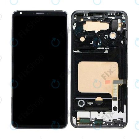 LG V30 H930 - LCD Display + Touchscreen front Glas + Rahmen (Schwarz) - ACQ90414001