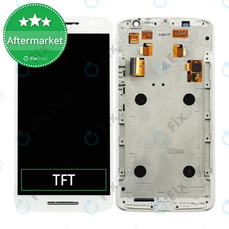 Motorola Moto X Play XT1562 - LCD Display + Touchscreen Front Glas + Rahmen (White) TFT