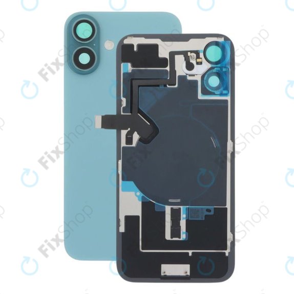 Apple iPhone 16 Plus - Rückgehäuseglas + Kameraglas + Metallplatte + Magsafe-Magnet (Teal)