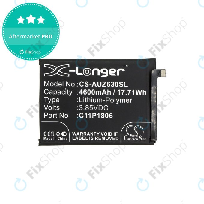 Batterie für Asus Zenfone 6 2019, 4600mAh, Li-Pol, 3.85V, C11P1806, HQ