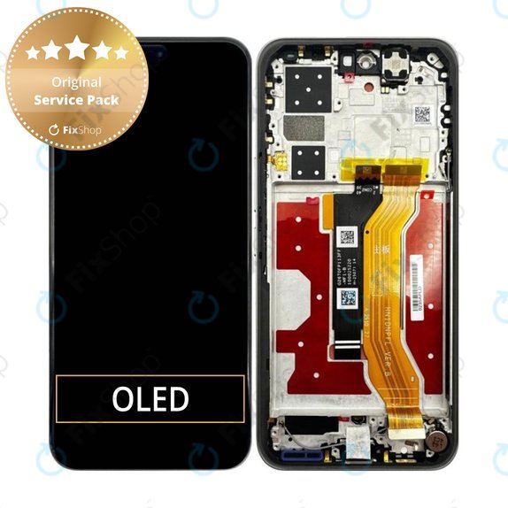 Honor 400 Pro - LCD Display + Touchscreen Front Glas + Rahmen (Lunar Grey) - 0235APLD Genuine Service Pack
