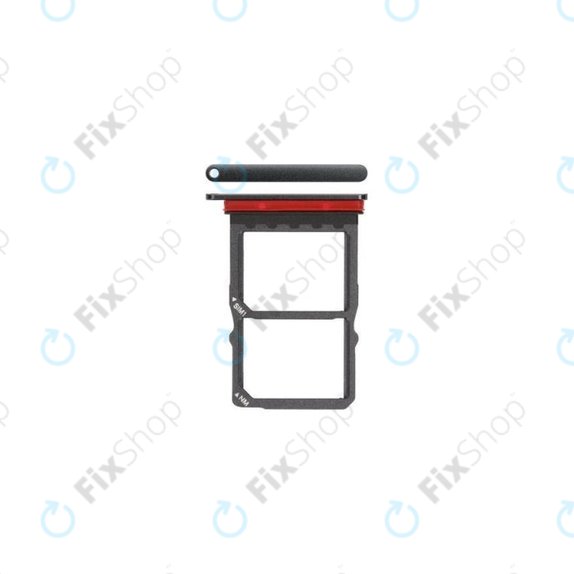 Huawei P30 - SIM + SD Steckplatz Slot (Black) - 51661LAL, 51661NQJ Genuine Service Pack