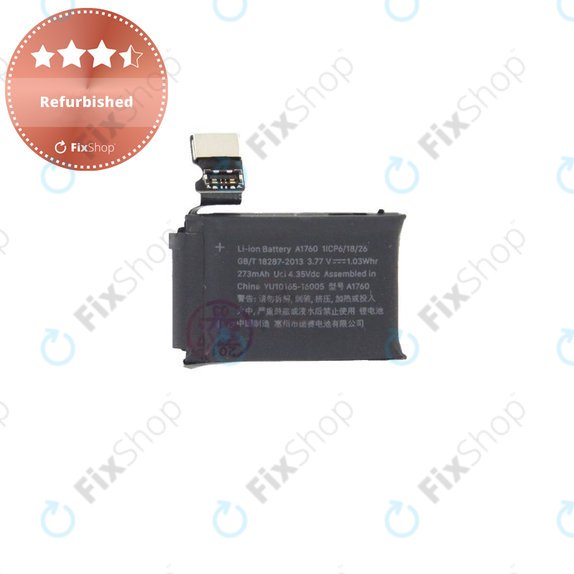 Akku Batterie für Apple Watch 2 38mm, 273mAh, A1760, Refurbished