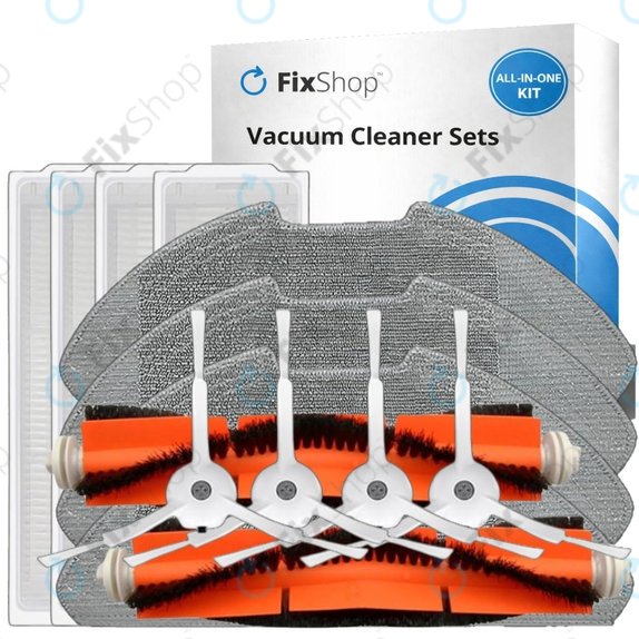 Ersatzteilset für Xiaomi Mi Robot Vacuum Mop 2 Pro, 2 Lite (2x Hauptbürste, 4x Filter, 4x Seitenbürste, 4x Wischtuch, 4x Staubbeutel)