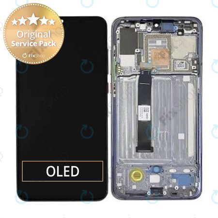 Xiaomi Mi 9 Pro 5G - LCD Display + Touchscreen Front Glas + Rahmen (Titanium Black) - 5600030F1X00 Genuine Service Pack