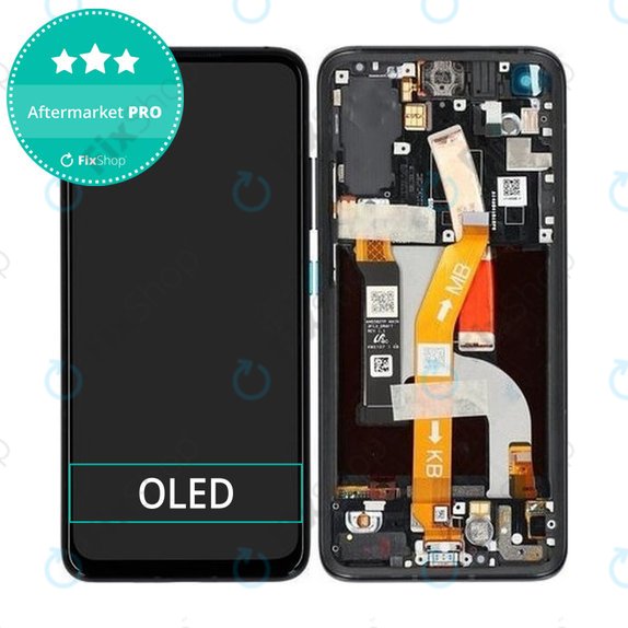 Asus Zenfone 8 ZS590KS - LCD Display + Touchscreen Front Glas + Rahmen (Obsidian Black) OLED