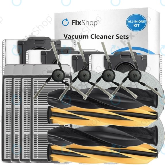 Ersatzteilset für Dreame X50 Ultra, L50 Ultra, L40s Ultra, L40s Pro Ultra, X50 Master, Mova V50 (2 Paare Hauptbürsten, 4x Filter, 4x Seitenbürste, 8x Wischtuch, 4x Staubbeutel)