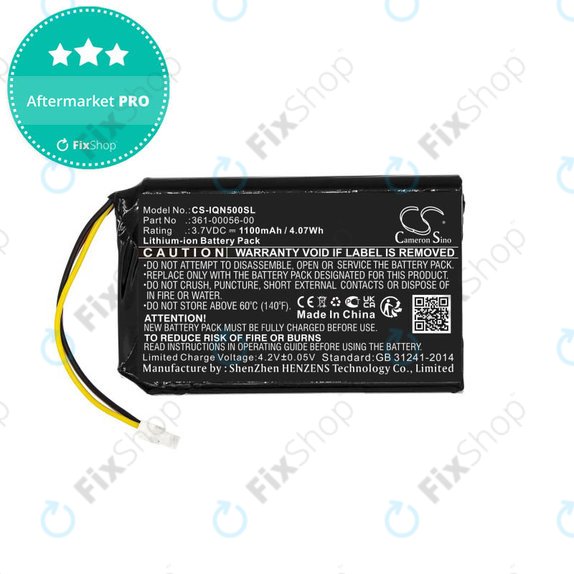 Garmin Drive 50 LM, 51LMT, 51LMT-S, DriveSmart 5 LMT, Nuvi 30, 50, 50LM, 52, 52LM, 52LMT, 55, 55LM, 55LMT - Akku Batterie 361-00056-00, 361-00056-50 1100mAh HQ