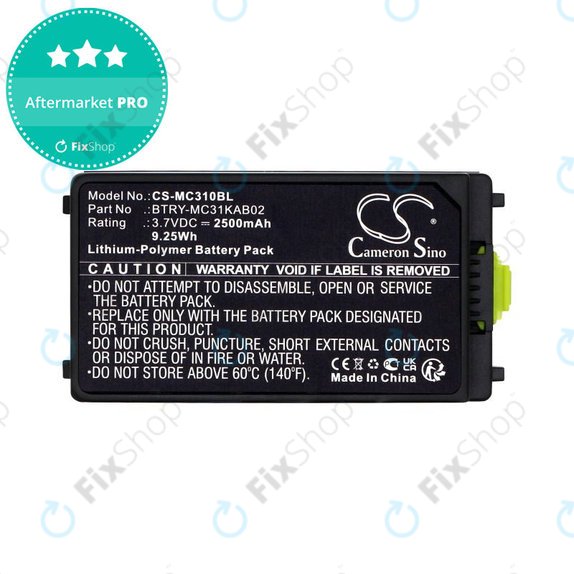 Akku batterie für Symbol, Zebra MC3100, MC3190, 2500mAh, Li-Pol, 3.7V, BTRY-MC31KAB02, HQ