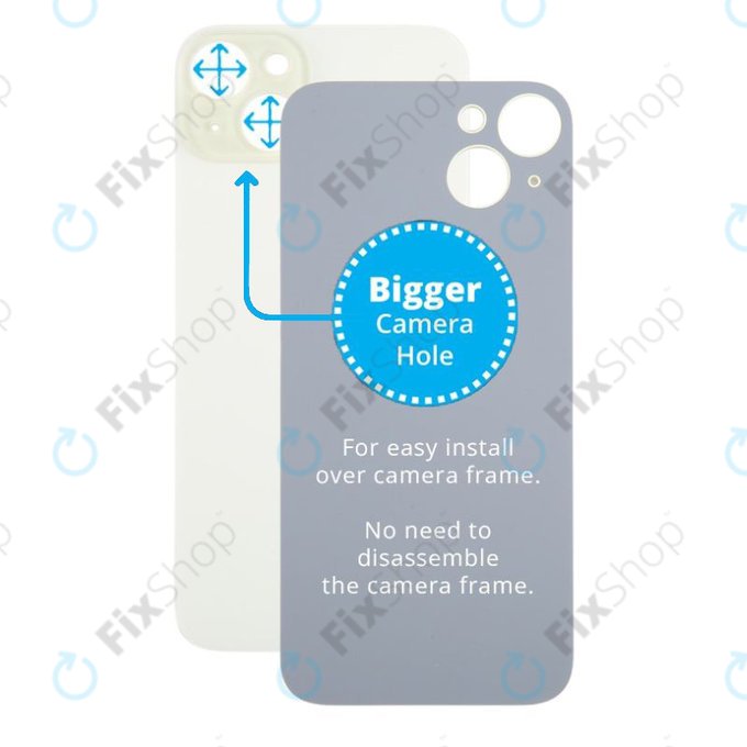 Apple iPhone 15 Plus - Backcover Glas Vergrössertes Ringloch für die Kamera (Yellow)