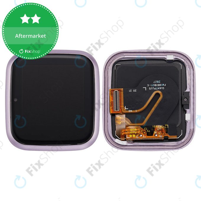 LCD Display + Touchscreen + Rahmen (Orchid) für Garmin Venu SQ
