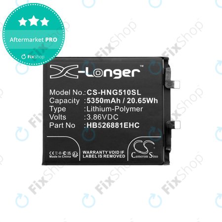 Batterie für Honor Magic 5 Pro, 5350mAh, Li-Pol, 3.86V, HB526881EHC, HQ