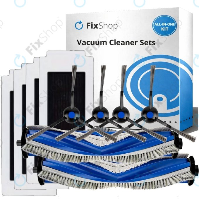 Ersatzteilset für Ecovacs Omni T30 (2x Hauptbürste, 4x Filter, 4x Seitenbürste)