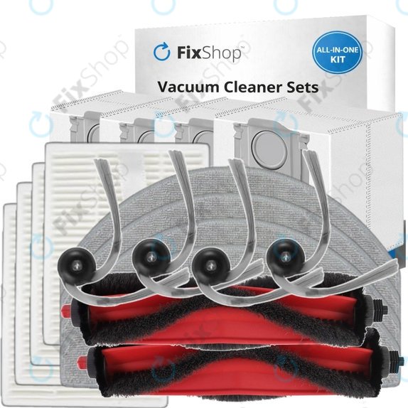 Ersatzteilset für Xiaomi Roborock Q7 M5, Q7 M5+, Q7 L5, Q7 L5+ (2x Hauptbürste, 4x Filter, 4x Seitenbürste, 4x Wischtuch, 4x Staubbeutel)