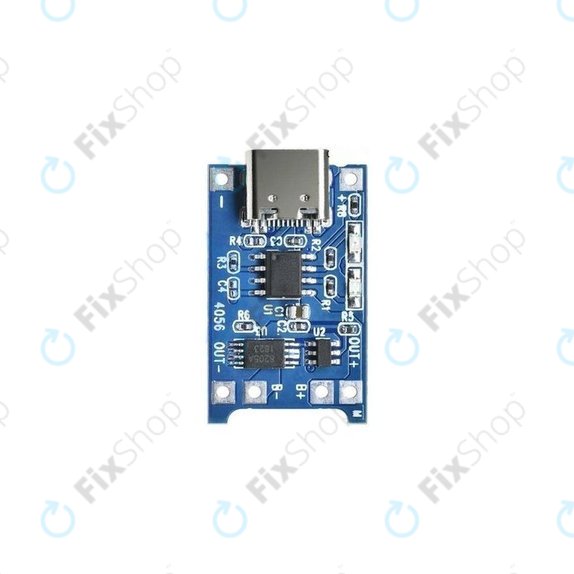 Lademodul TP4056 für 18650 Li-Ion-Akku, USB-C, 1A
