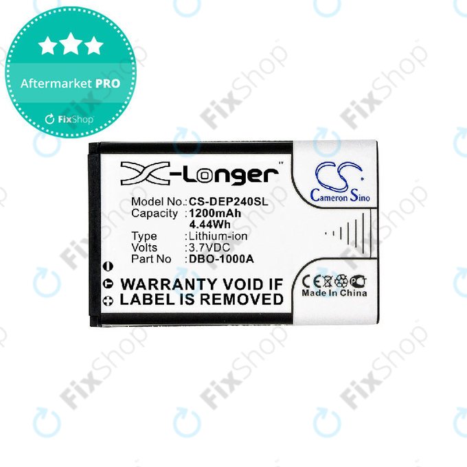 Batterie für Doro 1370, 1372, 2404, 6040, 1200mAh, Li-ion, 3.7V, DBO-1000A, HQ