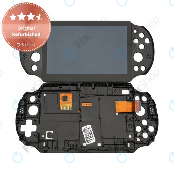 Sony Playstation Vita 1000 - LCD Display + Touchscreen Front Glas + Rahmen (Black) Refurbished
