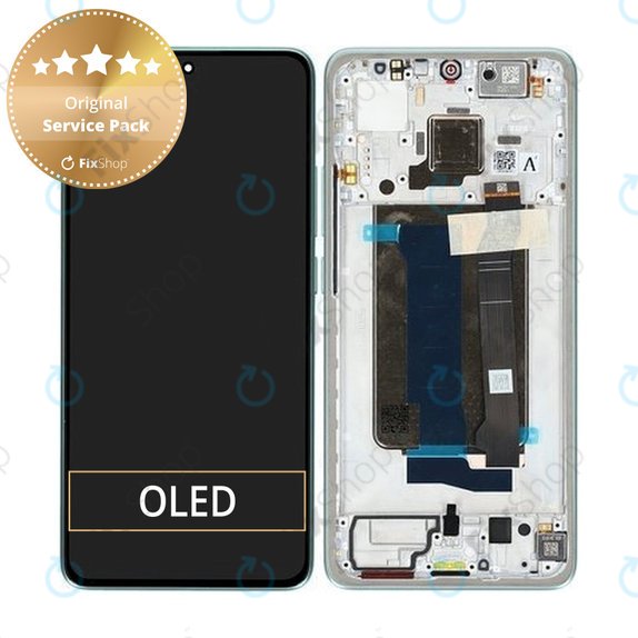 Xiaomi Poco X7 Pro 2412DPC0AG - LCD Display + Touchscreen Front Glas + Rahmen (Green) - 56000200O1000 Genuine Service Pack