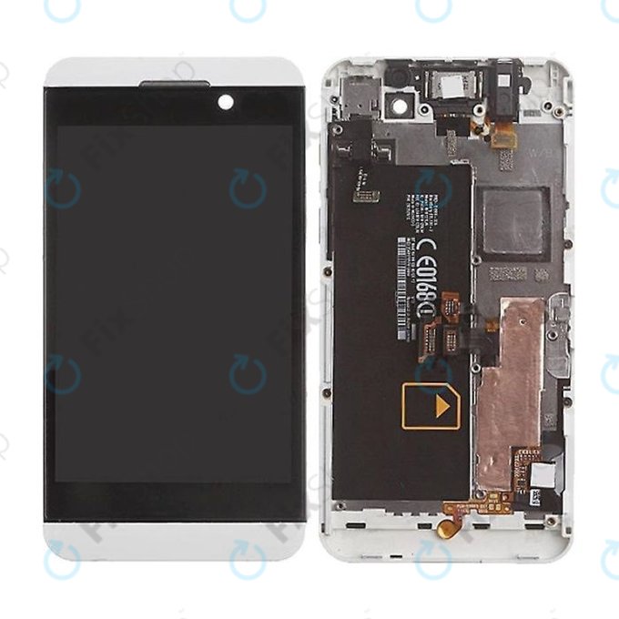 Blackberry Z10 - LCD Display + Touchscreen Front Glas + Rahmen 4G (White) TFT