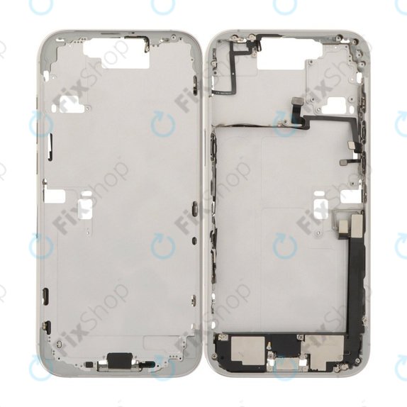 Apple iPhone 16 Pro Max - Mittelrahmen + Power-, Lautstärke- und Kameratasten (White Titanium)