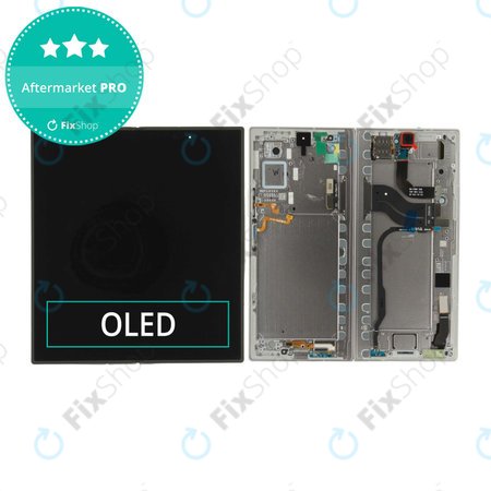 Samsung Galaxy Z Fold 7 F966B - LCD Display + Touchscreen Front Glas + Rahmen (Silver Shadow) OLED