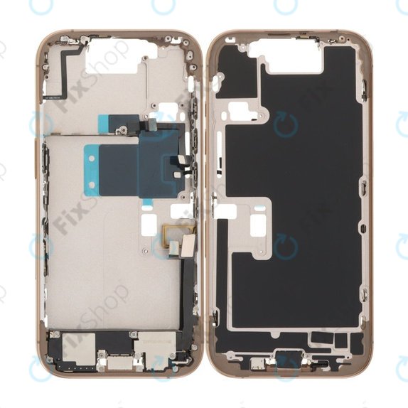 Apple iPhone 16 Pro - Mittelrahmen + Power-, Lautstärke- und Kameratasten (Desert Titanium)