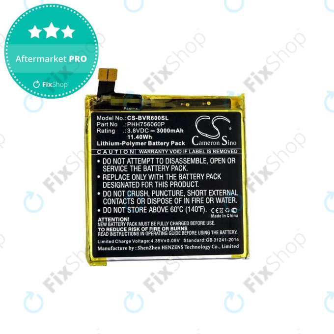 iGet Blackview BV6000 - Akku Batterie PHH756060P 3000mAh HQ