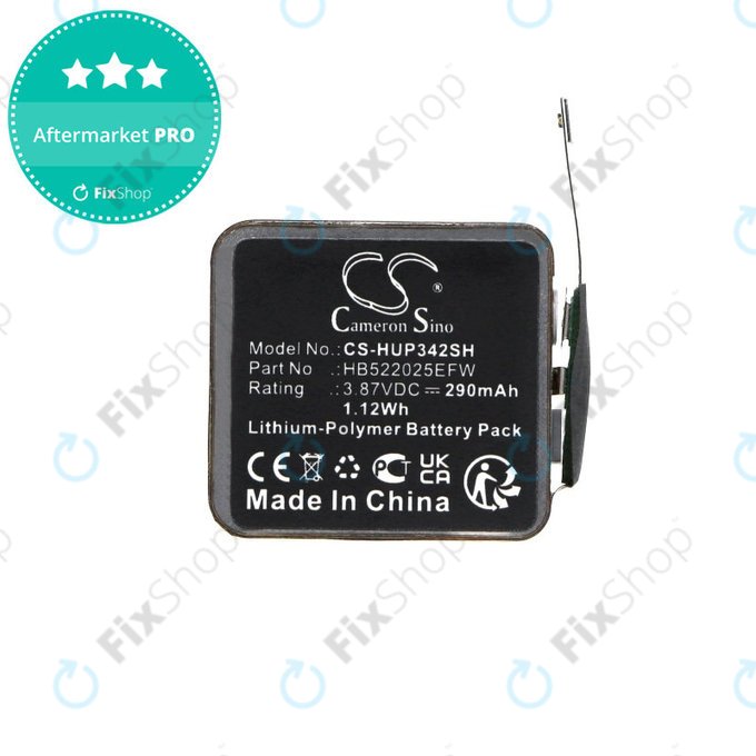 Batterie für Huawei Watch GT3 42mm, Watch GT3 Pro 42mm, 290mAh, Li-Pol, 3.87V, HB522025EFW, HQ