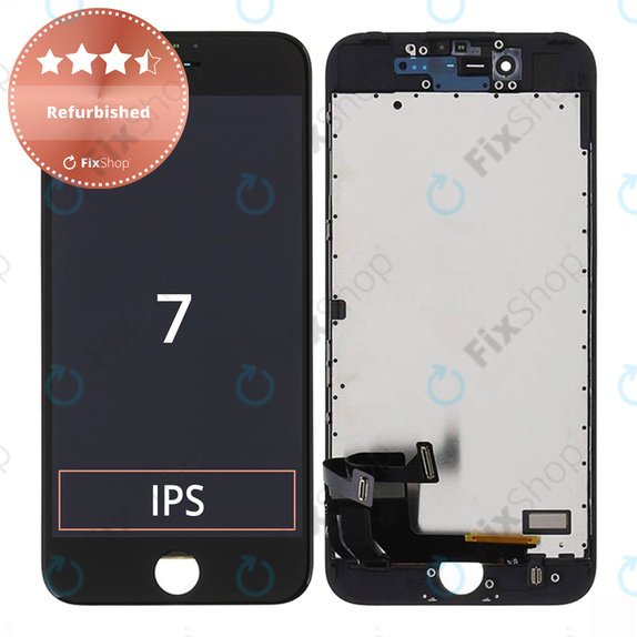 Display für iPhone 7, Black, Touchscreen-Glas mit Rahmen, Refurbished