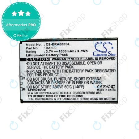 Akku batterie für Sony Ericsson Kumquat, ST25, ST25i, Xperia U, 1000mAh, Li-Ion, 3.7V, BA600, HQ