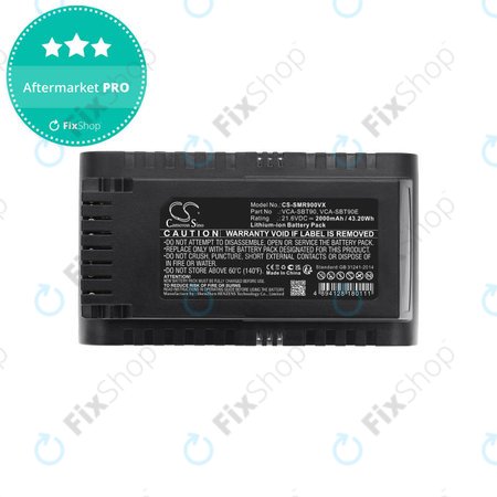 Samsung Jet 75, 75 Multi, 75 Premium, VS70, 90, VS9000 - Akku Batterie VCA-SBT90, VCA-SBT90E, DJ96-00221A Li-Ion 21.6V 2000mAh HQ