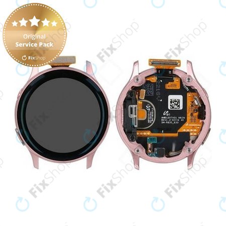 Samsung Galaxy Watch Active 2 40mm R830, R835 - LCD Display + Touch Screen + Frame (Gold) - GH82-21104B Genuine Service Pack