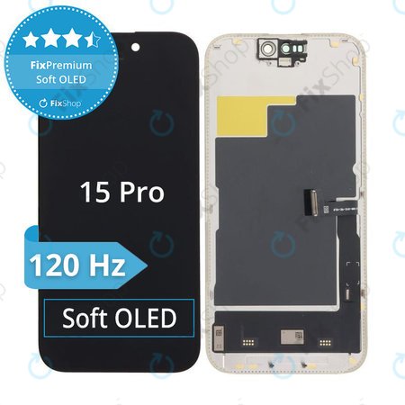 Display Soft OLED für iPhone 15 Pro - Touchscreen + Rahmen, DIAGNOSTIC