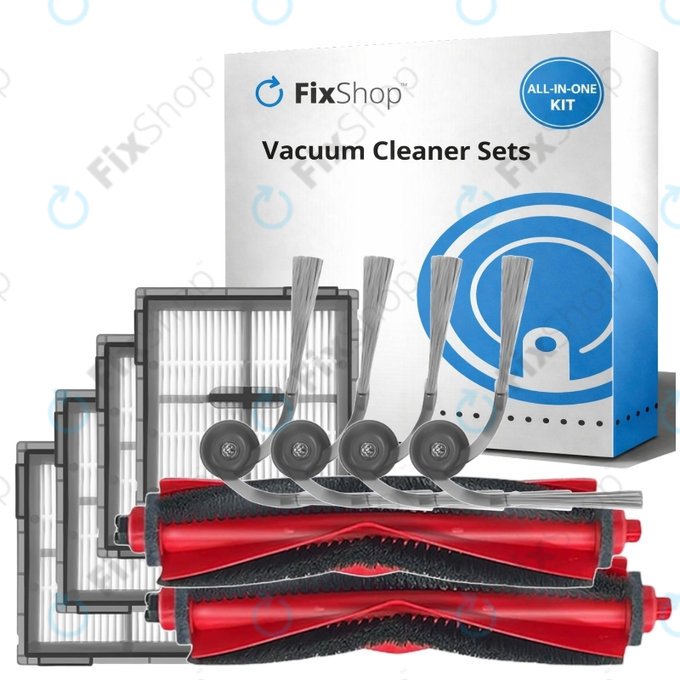Ersatzteilset für Xiaomi Roborock Q10 VF, Q10 VF+, S8 Pro, S8 Pro Plus (2x Hauptbürste, 4x Filter, 4x Seitenbürste)