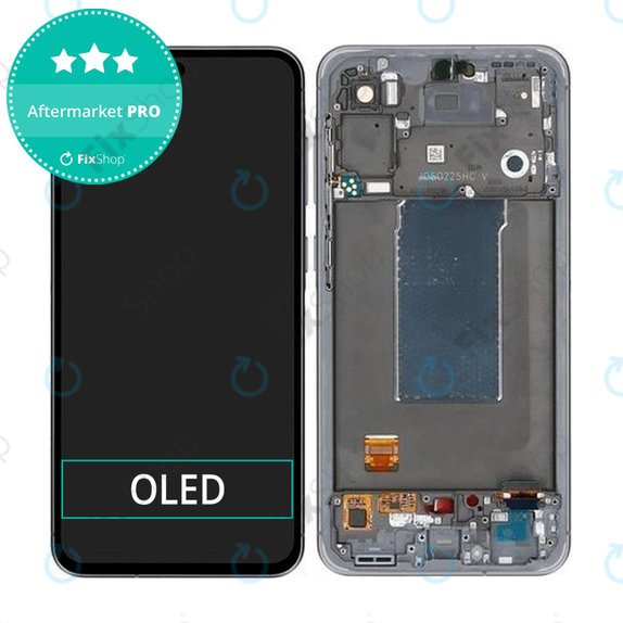 Samsung Galaxy A56 A566E - LCD Display + Touchscreen Front Glas + Rahmen (Awesome Graphite) OLED