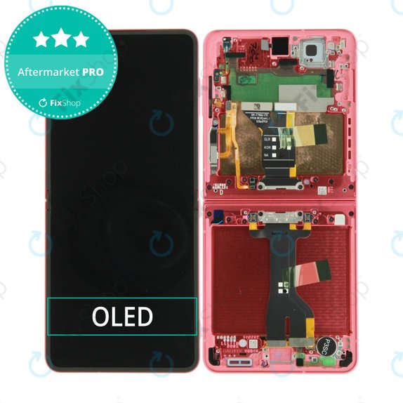 Samsung Galaxy Z Flip 7 F766B - LCD Display + Touchscreen Front Glas + Rahmen (Coralred) OLED