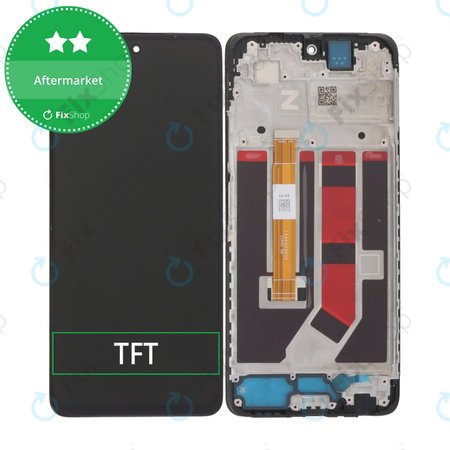 Oppo A58 4G CPH2577 - LCD Display + Touchscreen Front Glas + Rahmen (Black) TFT