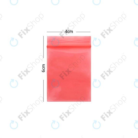 ESD-antistatisch Druckverschlussbeutel (Red) - 4x6cm 100Stk.