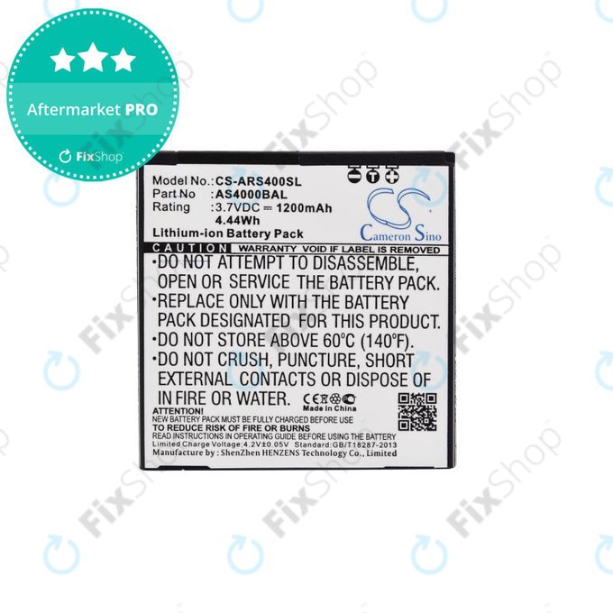 Akku batterie für Aligator S4000 Duo, 1200mAh, Li-Ion, 3.7V, AS4000BAL, HQ