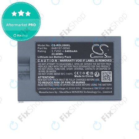 Batterie für Ring Video Doorbell 2, 3, 4, 6400mAh, Li-Ion, 3.7V, 8AB1S7-0EN0, HQ