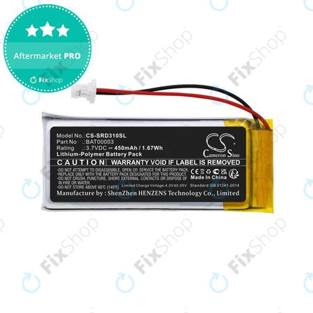 Akku batterie für Cardo Q1, Q3, 450mAh, Li-Pol, 3.7V, BAT00003, HQ