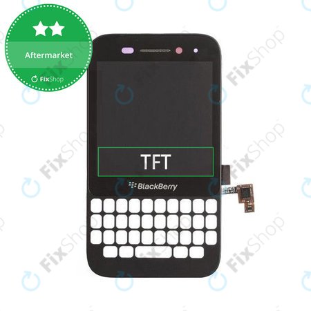 Blackberry Q5 - LCD Display + Touchscreen Front Glas + Rahmen (Black) TFT