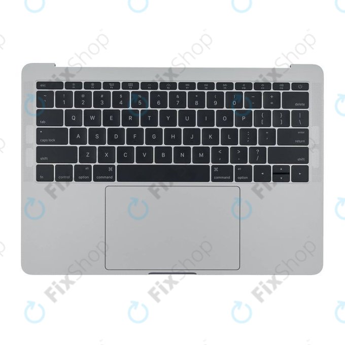 Apple MacBook Pro 13" A1708 (Late 2016 - Mid 2017) - Oberer Rahmen Tastatur + Tastatur US + Mikrofon + Trackpad + Redner (Silver)