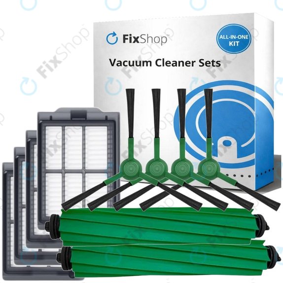 Ersatzteilset für iRobot Roomba Plus 405 Combo, 505 Combo (2x Hauptbürste, 4x Filter, 4x Seitenbürste)