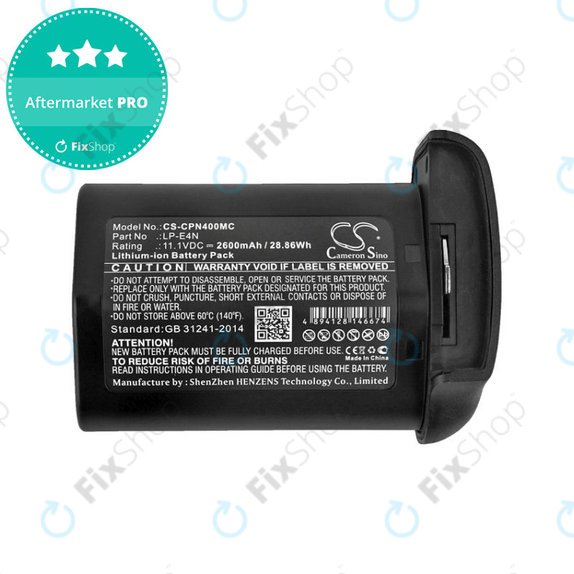Batterie für Canon 1D Mark 3, EOS-1D MarkIII, Mr-14ex, 2600mAh, Li-Ion, 11.1V, LP-E4N, HQ