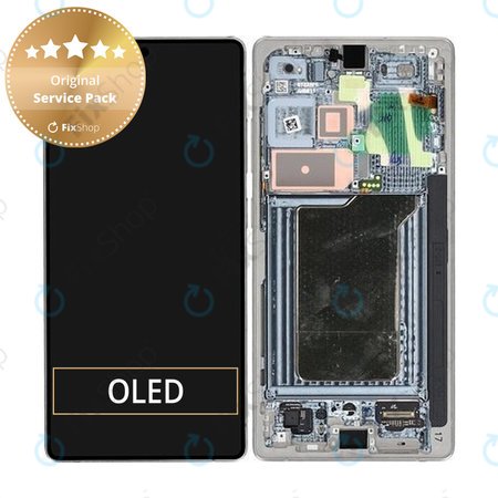 Samsung Galaxy S25 Ultra - LCD Display + Touchscreen Front Glas + Rahmen (Titanium Silver) - GH82-36387A Genuine Service Pack