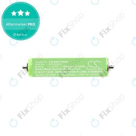 Akku batterie für Braun 1000, 180, 2000, 3000, 4735, 5411, Cruzer1, Cruzer Z20, 700mAh, Ni-MH, 1.2V, 67030922, HQ