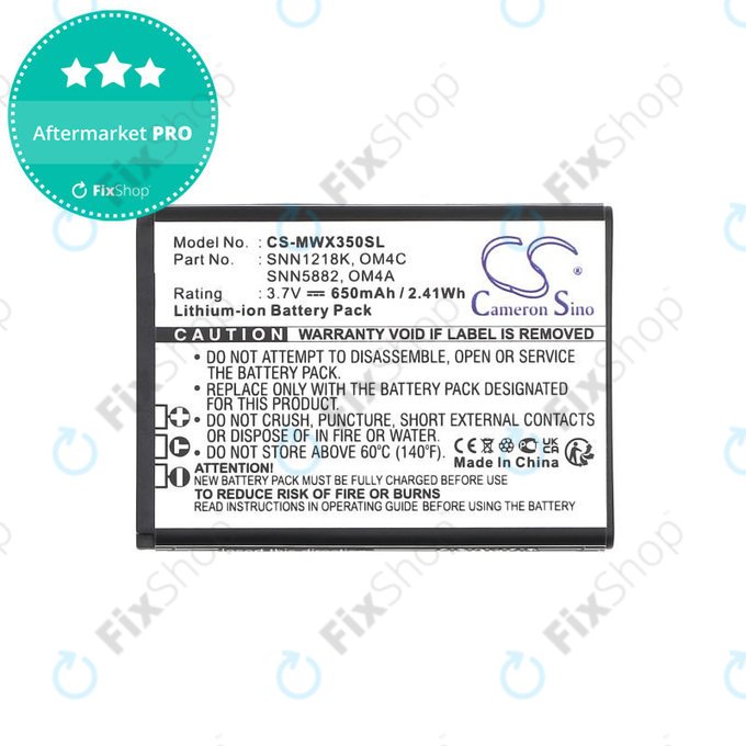 Akku batterie für Motorola Gleam +, 650mAh, Li-Ion, 3.7V, OM4A, OM4C, HQ