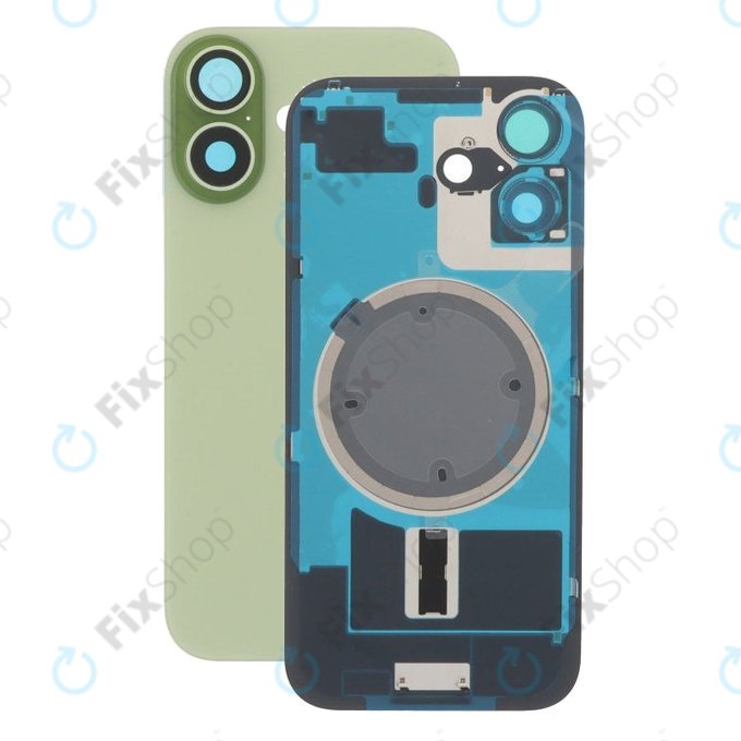 Apple iPhone 17 - Rückgehäuseglas + Kameraglas + Metallplatte + Magsafe-Magnet (Sage)